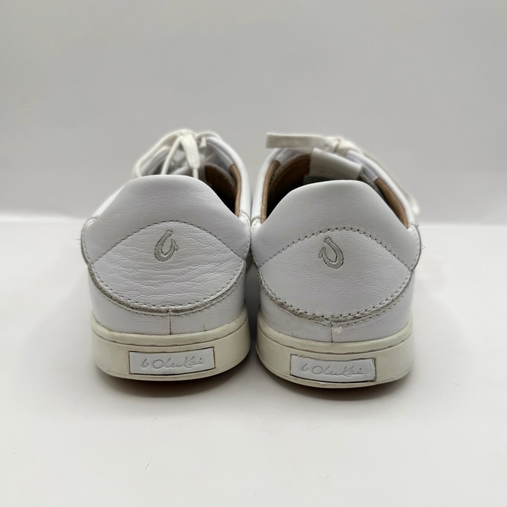 OluKai Pehuea Li Ili Women's Size 8.5 White Leather Sneakers - Picture 8 of 10